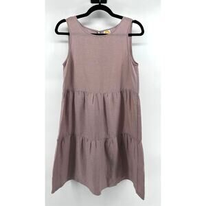 C&C California Linen Tiered Coastal Sundress 100% linen